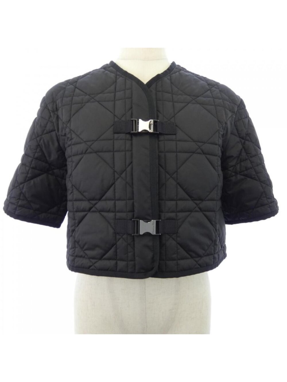 Dior Macro Cannage Quilted Collarless Jacket